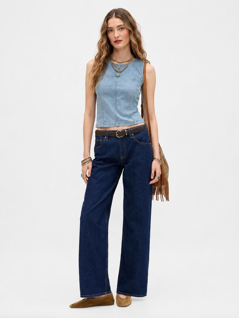 Gap 90s Loose Jeans 30/10 Dark Wash Low Rise Baggy Y2K Denim Trendy Size 10 Wide